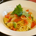 ruruchirin's cooksnap of when they made ささみとアボガドのパスタ いくら添え♡.