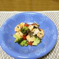 ﾁｲﾁｬﾝﾏﾏ's cooksnap of when they made 海老と彩り野菜のガーリックオリーブ炒め.