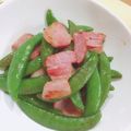 ゆーこリン♡'s cooksnap of when they made スナップえんどうとベーコン炒め♪弁当にも.