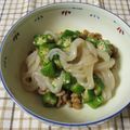 ふんわりしょこら's cooksnap of when they made オクラ納豆+イカ♡.