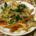 かみがきしげみ's cooksnap of when they made あっという間！もやしとほうれん草の炒め物.