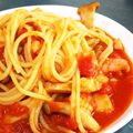 ふか谷's cooksnap of when they made シーフード＆きのこのトマトソースパスタ.