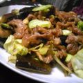 J・0505's cooksnap of when they made 簡単～♪牛と葱と那須のオイスター炒め☆.