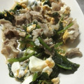 パパの手料理☆'s cooksnap of when they made ほうれん草と豚肉の卵とじ.