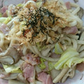 kashikon's cooksnap of when they made めんつゆで簡単！きのこバター焼きうどん★.