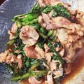 もぅりん's cooksnap of when they made 春菊と牛肉と卵の甘辛煮♪.