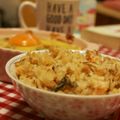 Bunnirella's cooksnap of when they made ごま油香る♡塩鮭とキノコの炊き込みご飯.