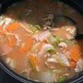 megomo's cooksnap of when they made 長芋でホクホク♪豚汁.