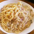ちえたろう's cooksnap of when they made 舞茸のカルボナーラスープパスタ.