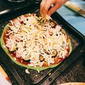 まりんダル's cooksnap of when they made 爽やか！café風グリーンピッツァ❇︎.