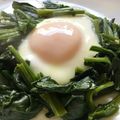 ベーン's cooksnap of when they made ☆麺つゆで☆ほうれん草の巣ごもりたまご.