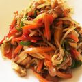 ララうさぎ's cooksnap of when they made もやしと胸肉で簡単チンジャオロース.
