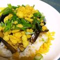 ふか谷's cooksnap of when they made めんつゆだけで簡単！茄子天かす丼.