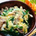 赤きんぎょ16's cooksnap of when they made 時短＆かんたん♪豚肉とニラの玉子とじ丼.