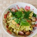 ゆかりんご117♪'s cooksnap of when they made カフェっぽい！トマトとエビのバジルパスタ.