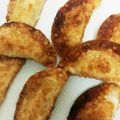xiahmana's cooksnap of when they made 子供喜ぶ！余った餃子の皮でサツマイモ餃子.