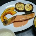 mi◆'s cooksnap of when they made 鮭のムニエル☆さっぱりオーロラソースで♪.