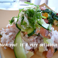 あやプチ's cooksnap of when they made ぽりぽりウマイ♬たくあんと鮭のおすし☆.
