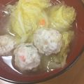 桃的美しき日々's cooksnap of when they made 白菜と肉団子の簡単ダシダ煮込みスープ.