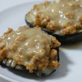 *usako*'s cooksnap of when they made 米なすのピリ辛肉味噌チーズ焼き.