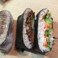 灘田kinuko's cooksnap of when they made 牛ごぼうのおにぎらず.