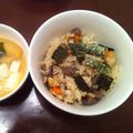 ちゃおっこ☆'s cooksnap of when they made 優しい味♪鶏ももで具だくさん炊き込みご飯.