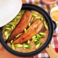 あやぽむCafé♡♡'s cooksnap of when they made 塩焼きホッケとアスパラの土鍋炊き込みご飯.