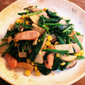 bonni0211's cooksnap of when they made エリンギとほうれん草のガリバタ醤油炒め.