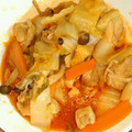 みほほ☆'s cooksnap of when they made 鶏モモ肉と白菜のトマト風煮込み.