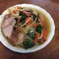 クックFLNOR9☆'s cooksnap of when they made 簡単！手作りスープと焼豚の醤油ラーメン.