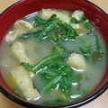 muuchan's cooksnap of when they made 春菊好きのための春菊の味噌汁.