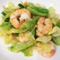 otak's cooksnap of when they made キャベツとエビのうま塩炒め.