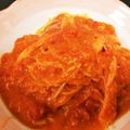 あゆみってぃー's cooksnap of when they made 簡単♪カニトマトクリームスパゲティー.