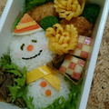 にこちゃん12144's cooksnap of when they made 幼稚園 お弁当♡雪だるま 簡単.
