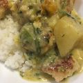 ☆ayumikan☆'s cooksnap of when they made ふわふわチキンボールのカレークリーム煮★.