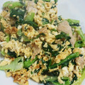 ねここfm's cooksnap of when they made 卵と豚肉・小松菜の味付け簡単炒め.