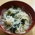 メタルマリオ's cooksnap of when they made 切り干し大根と玉ねぎ ワカメのお吸い物♪.