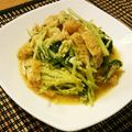 ｙｏｕ５'s cooksnap of when they made 姪に捧げる♡レンジで.水菜の卵とじ.
