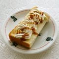 puniＫ's cooksnap of when they made 生クリームトースト！黒蜜かけて♪.