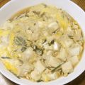 iketa's cooksnap of when they made 豆腐ニラしめじのミルク卵とじ.