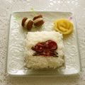 puniＫ's cooksnap of when they made パチンコ★ＣＲ海物語「１・たこ」キャラ弁.