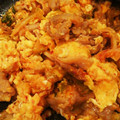 めぐみかえる's cooksnap of when they made お酒も進む！キムチと豚肉、卵の炒めもの.