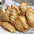 cacheee's cooksnap of when they made 餃子の皮でジャガたらチーズ揚げ餃子.