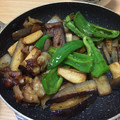 クック9O0KCV☆'s cooksnap of when they made ナスとピーマンと豚肉の焼き肉のタレ炒め.