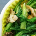 適当に色々やってます's cooksnap of when they made 春菊と豚肉の簡単中華風炒め.
