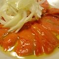 ともみぃ*'s cooksnap of when they made スモークサーモンでカルパッチョ.