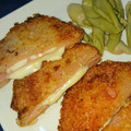 michi:630's cooksnap of when they made 揚げずに揚げ焼き　チーズハムカツ.