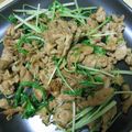 parukomushi's cooksnap of when they made 豚ばら肉と水菜の炒め物.