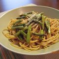 Mana Mama's cooksnap of when they made オリーブ醤油で♪焼きアスパラのパスタ.