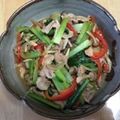 書セラピスト流香's cooksnap of when they made 小松菜と豚肉のカレー醤油炒め.